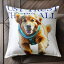 犬用ハーネス ゴールデンレトリバー クッションカバー 45×45cm アニマル柄 おしゃれ 可愛い クッション..