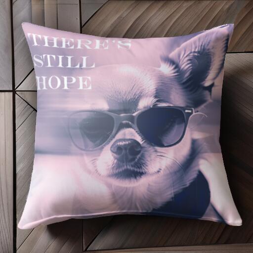 サングラス チワワ クッションカバー 45×45cm アニマル柄 おしゃれ 可愛い クッション本体付き 正方形