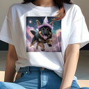 ジャーマンシェパード Tシャツ 犬愛 ユニークデザインレディース 犬ファン 半袖 春夏 プリント 大人カジュアル かわいい 人間用 ギフト 個性的 猛暑対策 星空 ジャーマンシェパード 雲 帽子