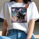 ジャーマンシェパード Tシャツ 犬愛 ユニークデザインレディース 犬ファン 半袖 春夏 プリント 大人カジュアル かわいい 人間用 ギフト 個性的 猛暑対策 魔法使い ジャーマンシェパード 帽子 星 ハート