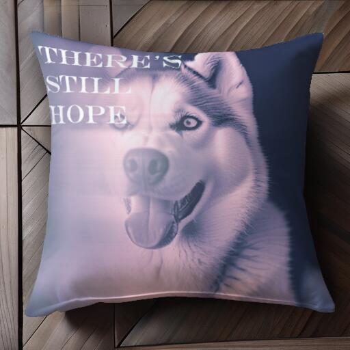 シベリアンハスキー クッションカバー 45×45cm アニマル柄 おしゃれ 可愛い クッション本体付き 正方形