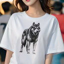 ハスキー Tシャツ 犬愛 ユニークデザインレディース 犬ファン 半袖 春夏 プリント 大人カジュアル かわいい 人間用 ギフト 個性的 猛暑対策 マスク ハスキー ハーネス