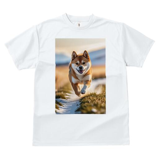 柴犬 Tシャツ 犬愛 ユニークデザインメンズ キッズ 犬ファン 半袖 春夏 プリント 大人カジュアル かわいい 人間用 ギフト 個性的 猛暑対策 雪 柴犬 草原 山