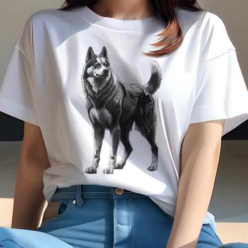 ハスキー Tシャツ 犬愛 ユニークデザインレディース 犬ファン 半袖 春夏 プリント 大人カジュアル かわ..