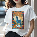 グレイハウンド Tシャツ 犬愛 ユニークデザインレディース 犬ファン 半袖 春夏 プリント 大人カジュアル かわいい 人間用 ギフト 個性的 猛暑対策 風景 グレイハウンド 建物 食べ物 デザート