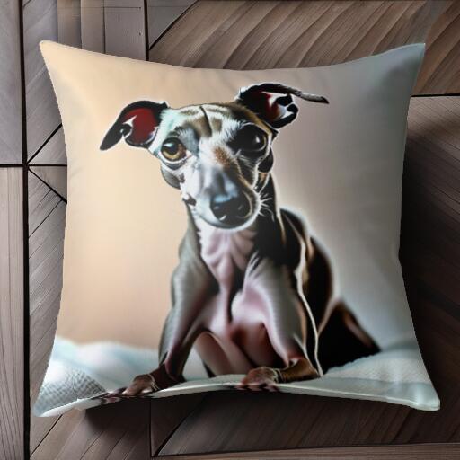 イタリアングレーハウンド クッションカバー 45×45cm アニマル柄 おしゃれ 可愛い クッション本体付き 正方形