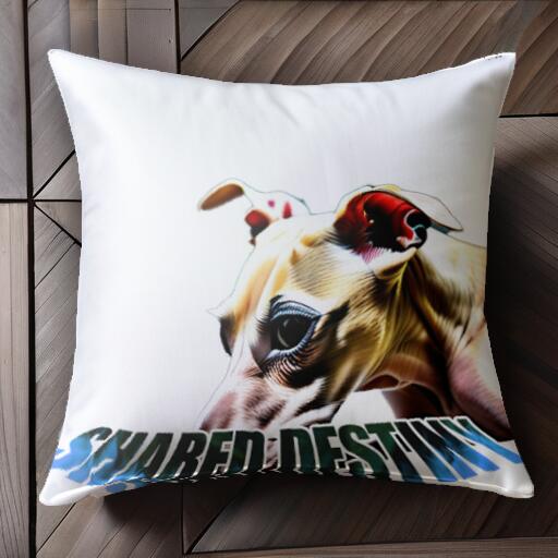 ウィペット クッションカバー 45×45cm アニマル柄 おしゃれ 可愛い クッション本体付き 正方形