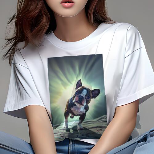 ボストンテリア Tシャツ 犬愛 ユニークデザインレディース 犬ファン 半袖 春夏 プリント 大人カジュアル かわいい 人間用 ギフト 個性的 猛暑対策 ボストンテリア