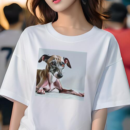 イタリアングレーハウンド Tシャツ 犬愛 ユニークデザインレディース 犬ファン 半袖 春夏 プリント 大人カジュアル かわいい 人間用 ギフト 個性的 猛暑対策 イタリアングレーハウンド