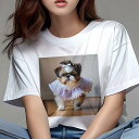 シーズー Tシャツ 犬愛 ユニークデザインレディース 犬ファン 半袖 春夏 プリント 大人カジュアル かわいい 人間用 ギフト 個性的 猛暑対策 リボン シーズ...
