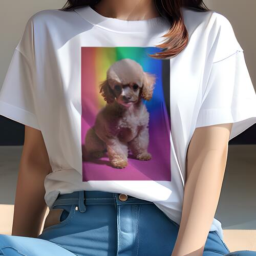 トイプードル Tシャツ 犬愛 ユニークデザインレディース 犬ファン 半袖 春夏 プリント 大人カジュアル ..