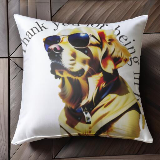 サングラス ゴールデンレトリバー ジャケット クッションカバー 45×45cm アニマル柄 おしゃれ 可愛い ..