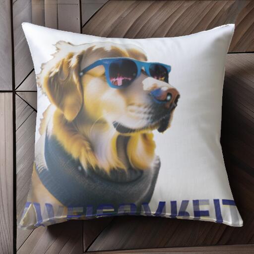 サングラス ゴールデンレトリバー クール クッションカバー 45×45cm アニマル柄 おしゃれ 可愛い クッ..