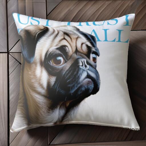 犬の顔　『パグ』クッションカバー Amazon.co.jp: EKOBLA クッションカバー かわいいパグ犬 動物 黒