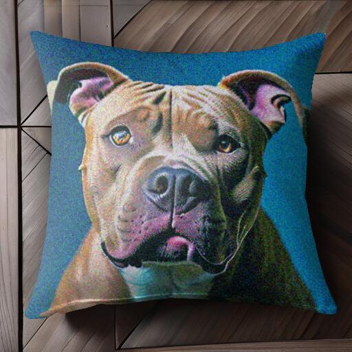 アメリカンピットブルテリア クッションカバー 45×45cm アニマル柄 おしゃれ 可愛い クッション本体付..