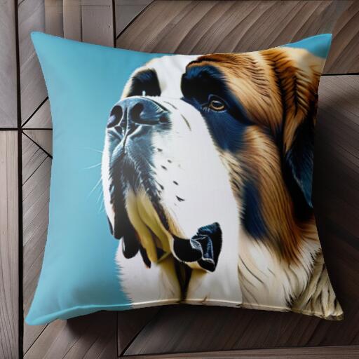 セントバーナード クッションカバー 45×45cm アニマル柄 おしゃれ 可愛い クッション本体付き 正方形