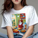 キャバリア Tシャツ 犬愛 ユニークデザインレディース 犬ファン 半袖 春夏 プリント 大人カジュアル かわいい 人間用 ギフト 個性的 猛暑対策 パン キャバ...