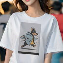 ミニチュアピンシャー Tシャツ 犬愛 ユニークデザインレディース 犬ファン 半袖 春夏 プリント 大人カジュアル かわいい 人間用 ギフト 個性的 猛暑対策 コ...