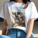 ジャックラッセルテリア Tシャツ 犬愛 ユニークデザインレディース 犬ファン 半袖 春夏 プリント 大人カジュアル かわいい 人間用 ギフト 個性的 猛暑対策 ...
