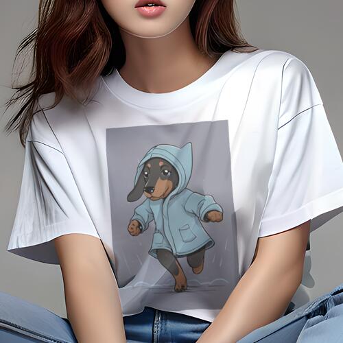 ダックスフンド Tシャツ 犬愛 ユニークデザインレディース 犬ファン 半袖 春夏 プリント 大人カジュア..