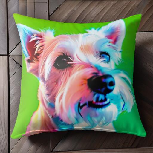 ウエストハイランドホワイトテリア クッションカバー 45×45cm アニマル柄 おしゃれ 可愛い クッション..