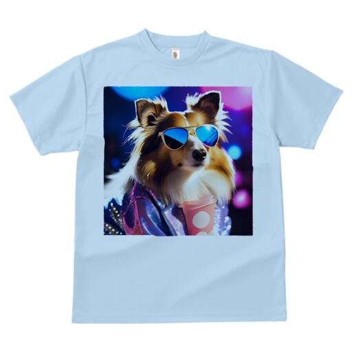 シェルティー Tシャツ 犬愛 ユニークデザインメンズ キッズ 犬ファン 半袖 春夏 プリント 大人カジュアル かわいい 人間用 ギフト 個性的 猛暑対策 サングラス シェルティー ジャケット ドリンク