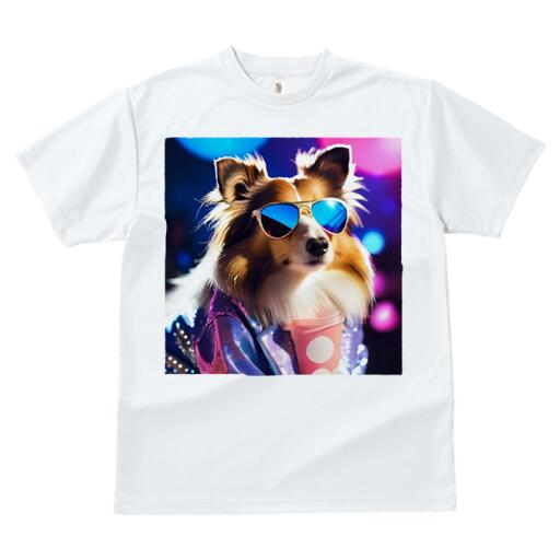 シェルティー Tシャツ 犬愛 ユニークデザインメンズ キッズ 犬ファン 半袖 春夏 プリント 大人カジュアル かわいい 人間用 ギフト 個性的 猛暑対策 サングラス シェルティー ジャケット ドリンク