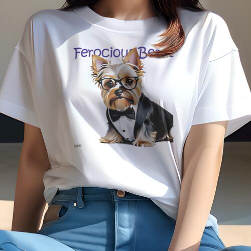 ヨークシャーテリア Tシャツ 犬愛 ユニークデザインレディース 犬ファン 半袖 春夏 プリント 大人カジ..