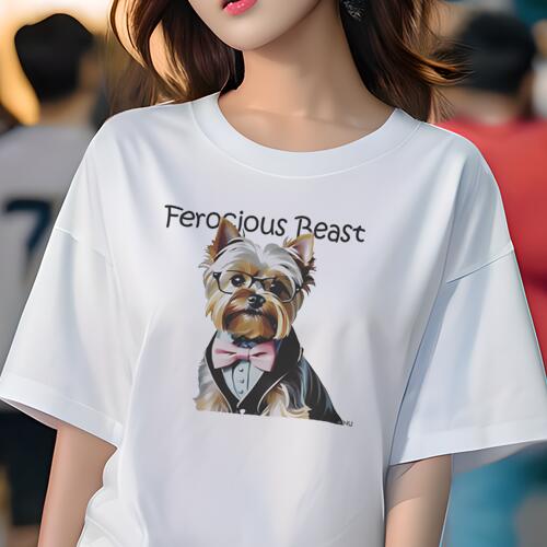 ヨークシャーテリア Tシャツ 犬愛 ユニークデザインレディース 犬ファン 半袖 春夏 プリント 大人カジ..