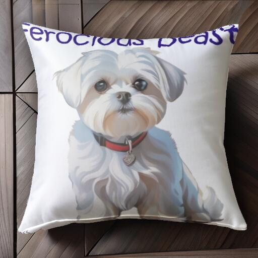 マルチーズ クッションカバー 45×45cm アニマル柄 おしゃれ 可愛い クッション本体付き 正方形