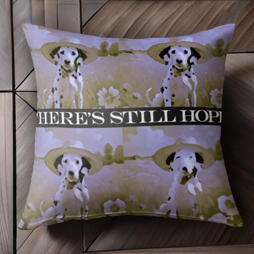 帽子 ダルメシアン 花 風景 クッションカバー 45×45cm アニマル柄 おしゃれ 可愛い クッション本体付き..