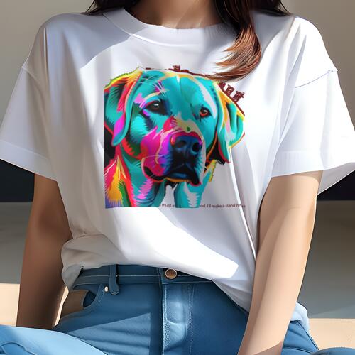 ラブラドールレトリバー Tシャツ 犬愛 ユニークデザインレディース 犬ファン 半袖 春夏 プリント 大人カジュアル かわいい 人間用 ギフト 個性的 猛暑対策 ラブラドールレトリバー