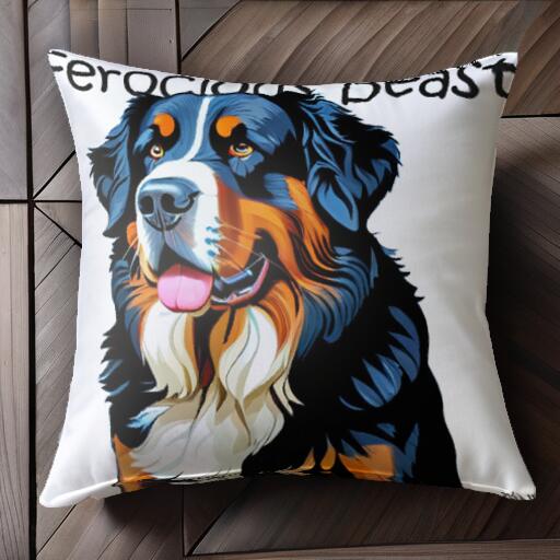 バーニーズマウンテンドッグ クッションカバー 45×45cm アニマル柄 おしゃれ 可愛い クッション本体付き 正方形