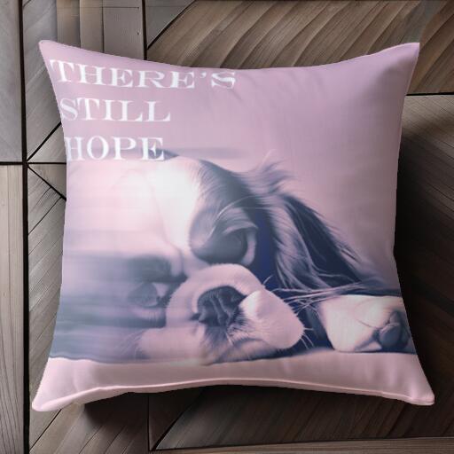 キャバリア クッションカバー 45×45cm アニマル柄 おしゃれ 可愛い クッション本体付き 正方形