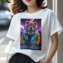 チャウチャウ Tシャツ 犬愛 ユニークデザインレディース 犬ファン 半袖 春夏 プリント 大人カジュアル かわいい 人間用 ギフト 個性的 猛暑対策 DJ チャウチャウ ヘッドホン ジャケット クラブ