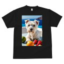 ウエストハイランドホワイトテリア Tシャツ 犬愛 ユニークデザインメンズ キッズ 犬ファン 半袖 春夏 プリント 大人カジュアル かわいい 人間用 ギフト 個性的 猛暑対策 ライム ウエストハイランドホワイトテリア オレンジ イチゴ 海