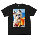 ウエストハイランドホワイトテリア Tシャツ 犬愛 ユニークデザインメンズ キッズ 犬ファン 半袖 春夏 プリント 大人カジュアル かわいい 人間用 ギフト 個性的 猛暑対策 ジュース ウエストハイランドホワイトテリア フルーツ いちご オレンジ