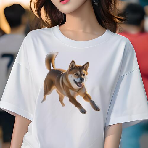 柴犬 Tシャツ 犬愛 ユニークデザインレディース 犬ファン 半袖 春夏 プリント 大人カジュアル かわいい 人間用 ギフト 個性的 猛暑対策 柴犬