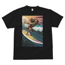 Tシャツ 犬愛 ユニークデザインメンズ キッズ 犬ファン 半袖 春夏 プリント 大人カジュアル かわいい 人間用 ギフト 個性的 猛暑対策 サーフィン 波 海 夏 ビーチ