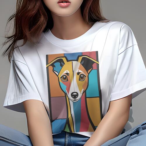 イタリアングレーハウンド Tシャツ 犬愛 ユニークデザインレディース 犬ファン 半袖 春夏 プリント 大人カジュアル かわいい 人間用 ギフト 個性的 猛暑対策 アート イタリアングレーハウンド