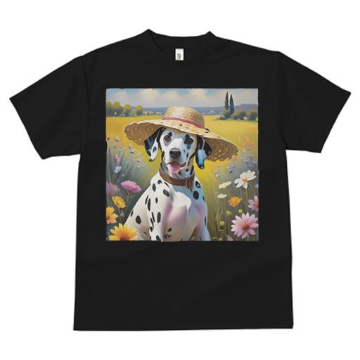 ダルメシアン Tシャツ 犬愛 ユニークデザインメンズ キッズ 犬ファン 半袖 春夏 プリント 大人カジュアル かわいい 人間用 ギフト 個性的 猛暑対策 麦わら帽子 ダルメシアン 花畑 風景 ダルメシアン Tシャツ 犬愛 ユニークデザインメンズ キッズ 犬ファン 半袖 春夏 プリント 大人カジュアル かわいい 人間用 ギフト 個性的 猛暑対策 麦わら帽子 ダルメシアン 花畑 風景