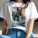 スコティッシュテリア Tシャツ 犬愛 ユニークデザインレディース 犬ファン 半袖 春夏 プリント 大人カジュアル かわいい 人間用 ギフト 個性的 猛暑対策 サ...