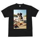 ミックス犬 Tシャツ 犬愛 ユニークデザインメンズ キッズ 犬ファン 半袖 春夏 プリント 大人カジュアル かわいい 人間用 ギフト 個性的 猛暑対策 ビーチ ミックス犬 砂 海 夏