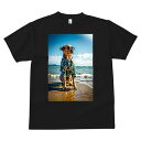 ラブラドールレトリバー Tシャツ 犬愛 ユニークデザインメンズ キッズ 犬ファン 半袖 春夏 プリント 大人カジュアル かわいい 人間用 ギフト 個性的 猛暑対策 アロハシャツ ラブラドールレトリバー ビーチ 海 サングラス