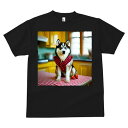 シベリアンハスキー Tシャツ 犬愛 ユニークデザインメンズ キッズ 犬ファン 半袖 春夏 プリント 大人カジュアル かわいい 人間用 ギフト 個性的 猛暑対策 イチゴ シベリアンハスキー チェック柄
