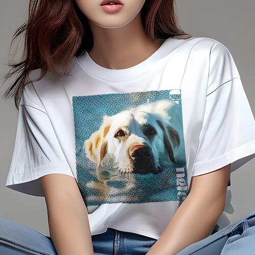 ゴールデンレトリバー Tシャツ 犬愛 ユニークデザインレディース 犬ファン 半袖 春夏 プリント 大人カジュアル かわいい 人間用 ギフト 個性的 猛暑対策 ゴールデンレトリバー