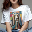 バセットハウンド Tシャツ 犬愛 ユニークデザインレディース 犬ファン 半袖 春夏 プリント 大人カジュアル かわいい 人間用 ギフト 個性的 猛暑対策 バセッ...