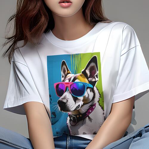 ハスキー Tシャツ 犬愛 ユニークデザインレディース 犬ファン 半袖 春夏 プリント 大人カジュアル かわ..
