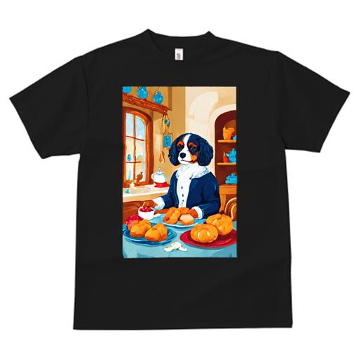 キャバリア Tシャツ 犬愛 ユニークデザインメンズ キッズ 犬ファン 半袖 春夏 プリント 大人カジュアル..