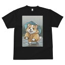 コーギー Tシャツ 犬愛 ユニークデザインメンズ キッズ 犬ファン 半袖 春夏 プリント 大人カジュアル かわいい 人間用 ギフト 個性的 猛暑対策 雨 コーギー 傘 レインコート